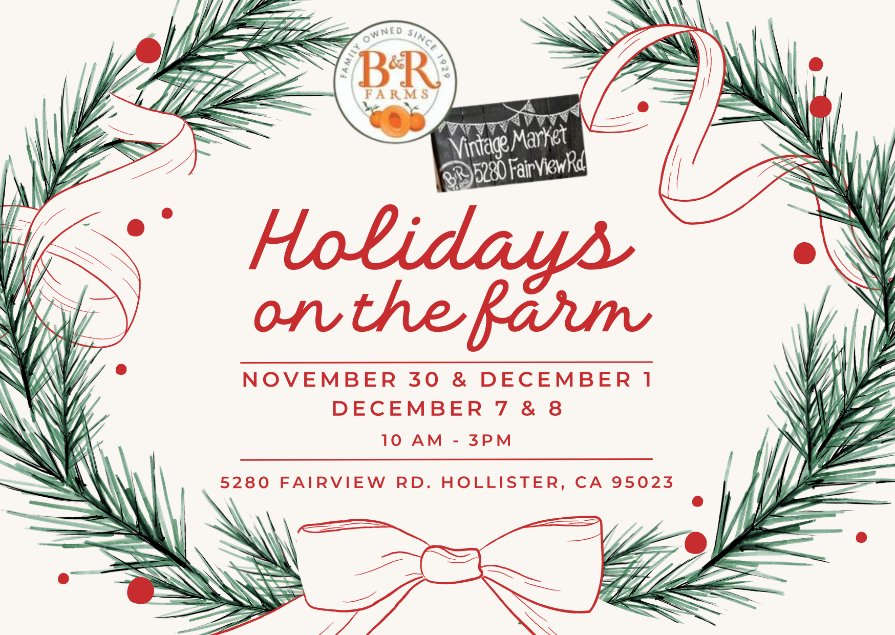 2024 Holidays on the Farm!