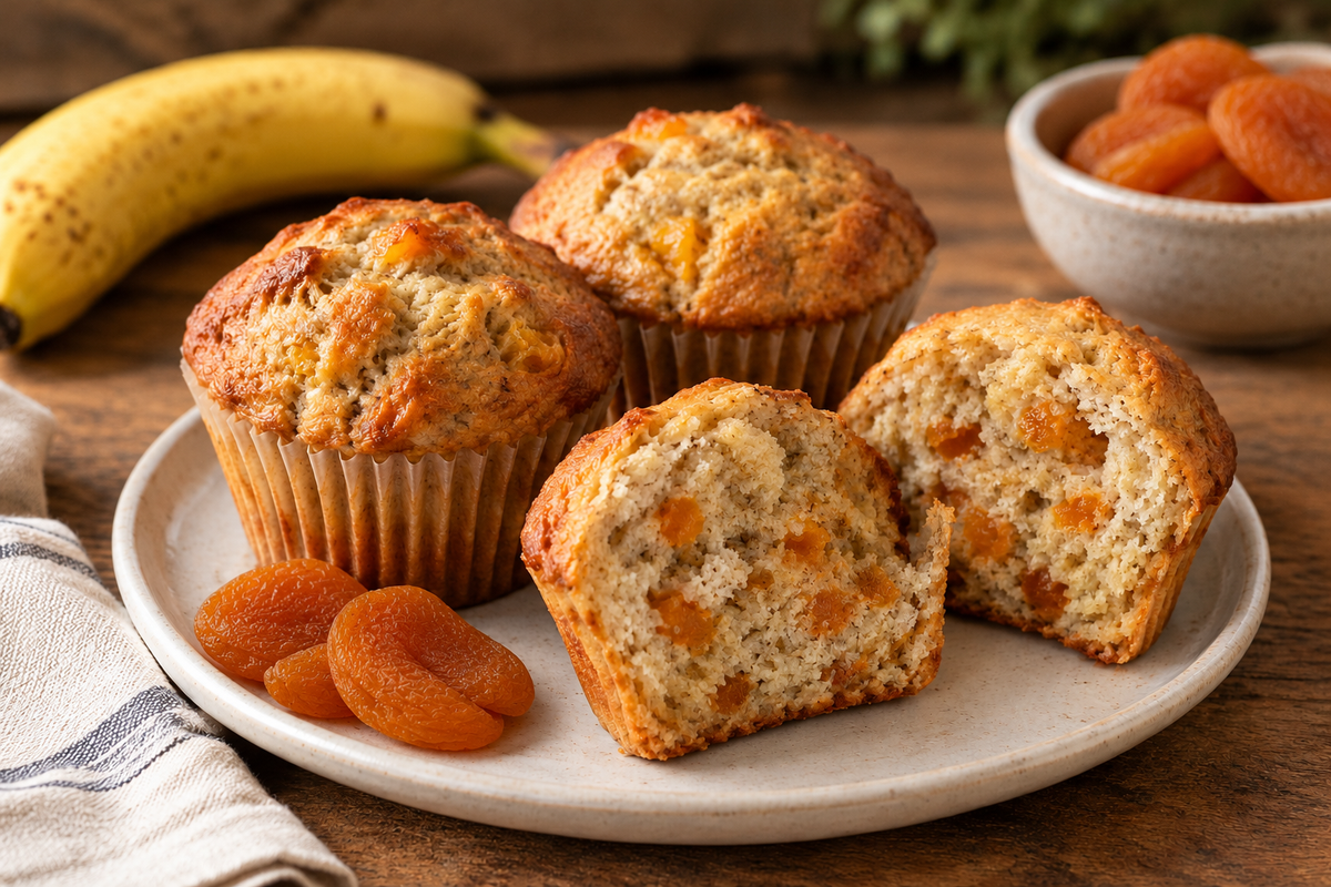 Banana Apricot Muffins