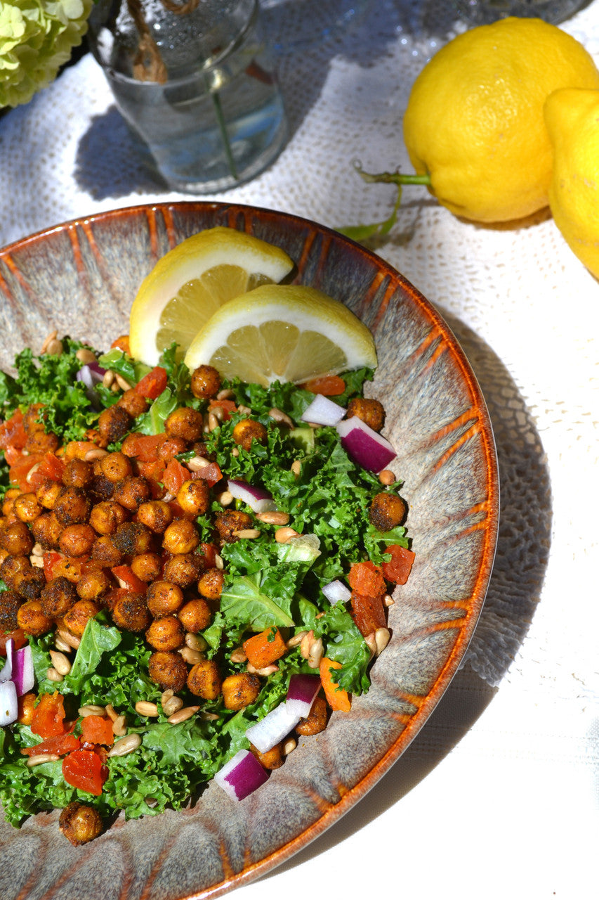 Air Fried Chickpea Salad