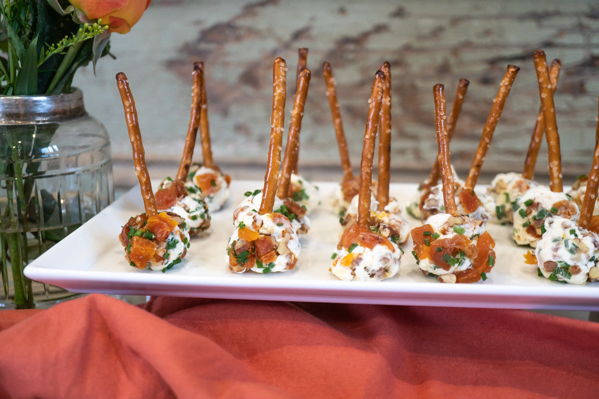 Apricots with Basil-Goat Cheese & Walnuts