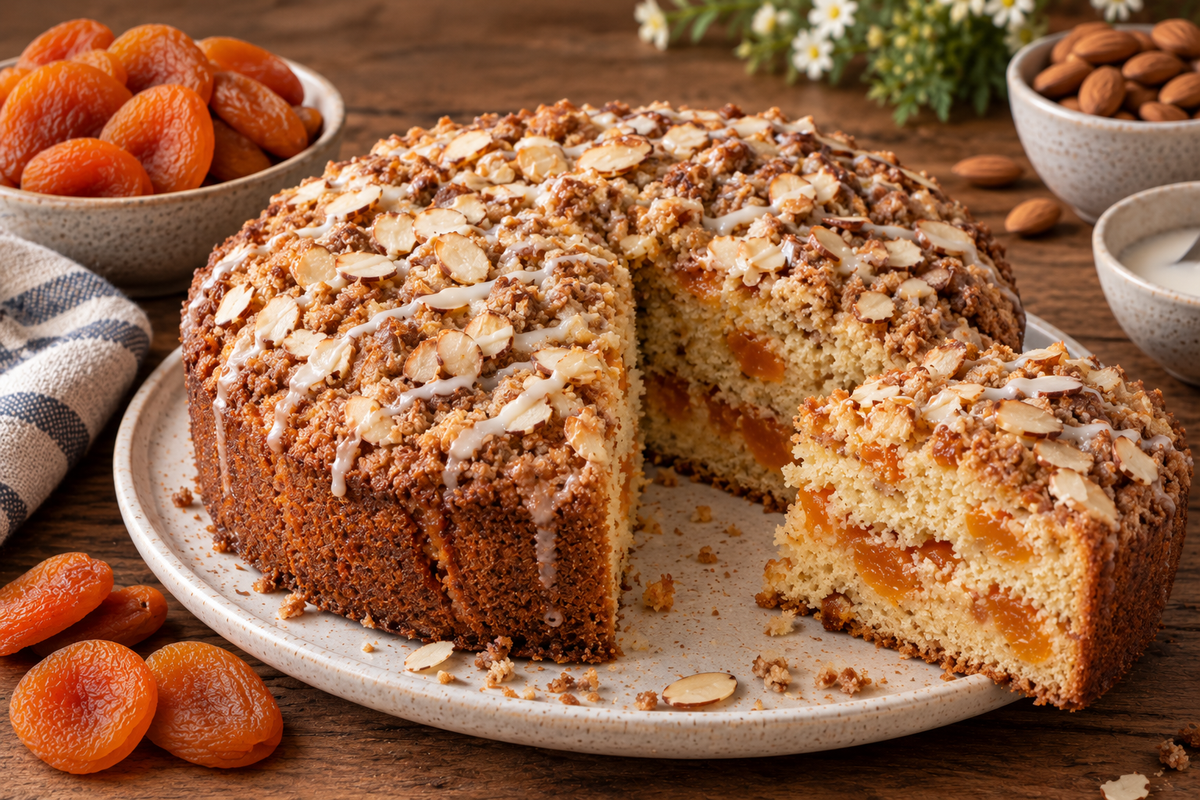 Almond -Apricot Coffee Cake