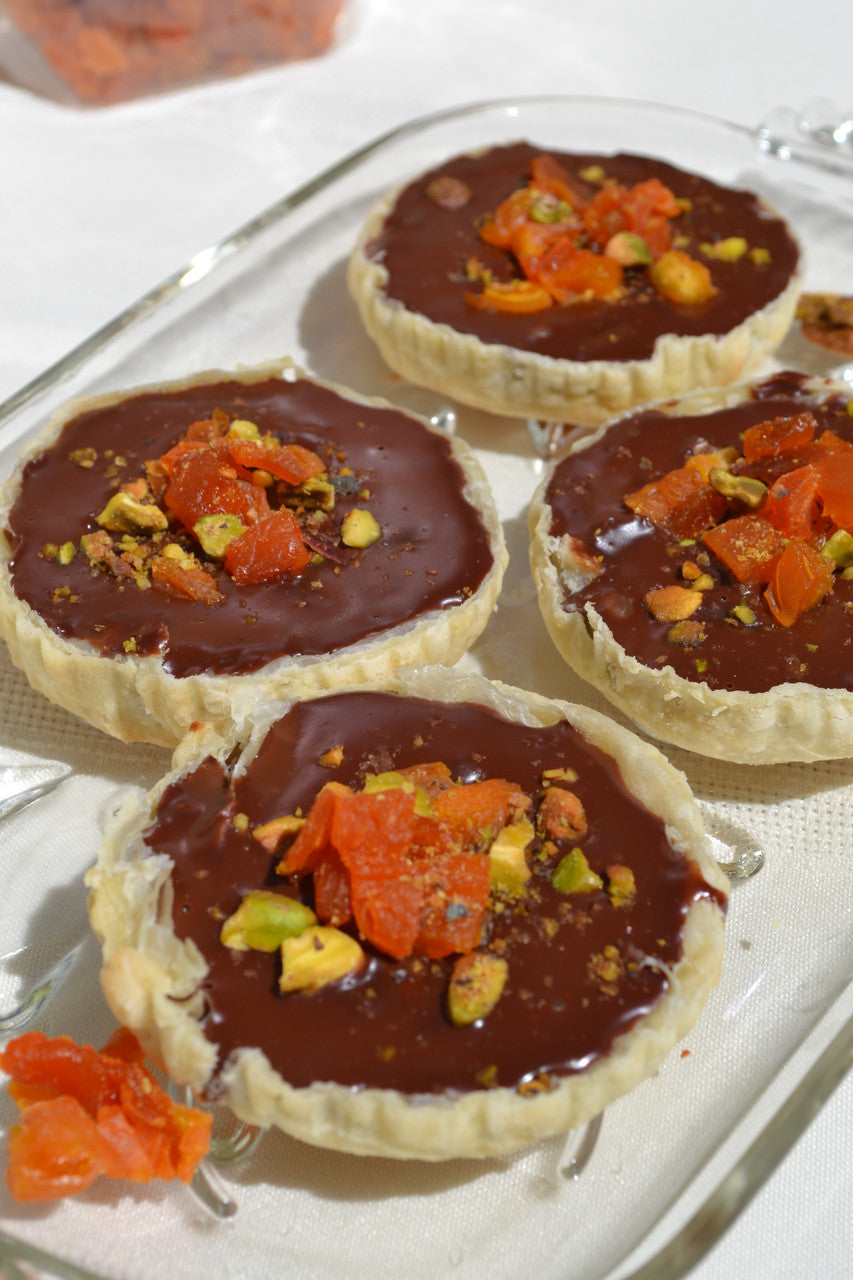 Chocolate Apricot Tarts