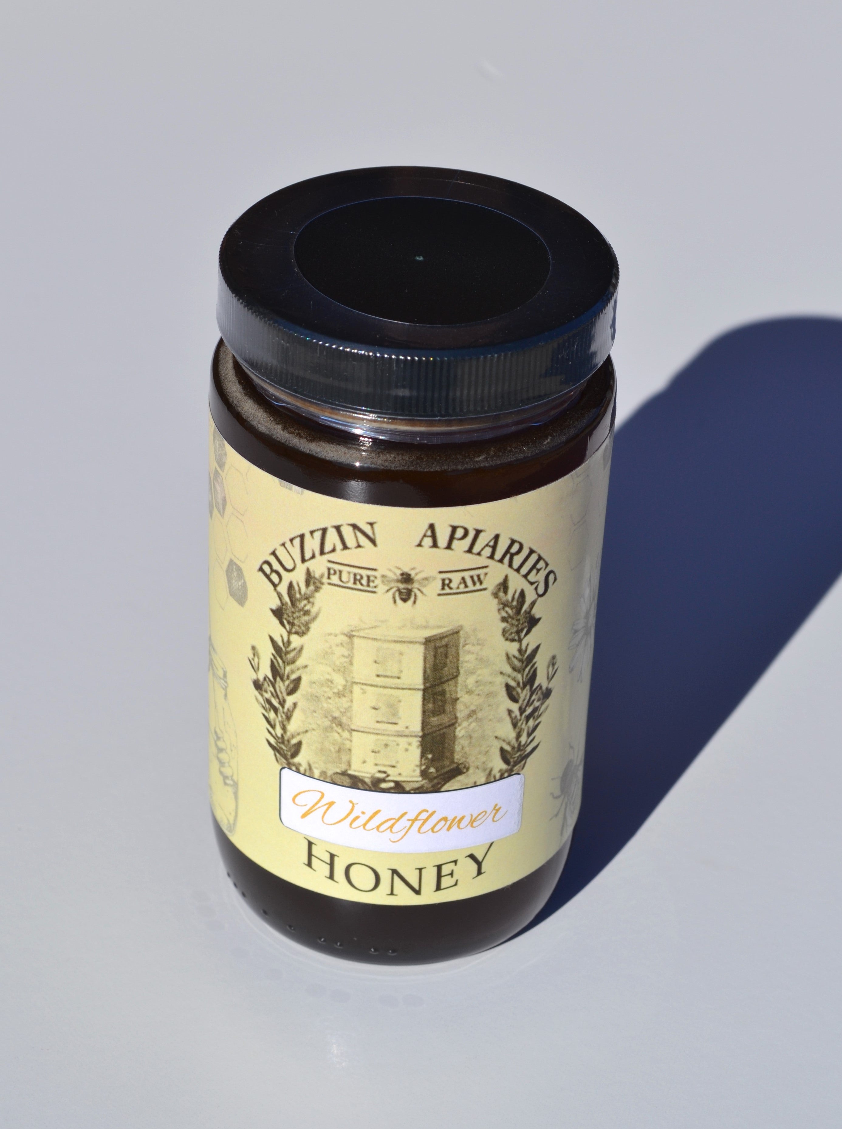 Buzzin Apiaries Glass Honey Jar